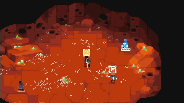 Gameplay do jogo ARCO, senndo mostrado um combate de turno-tempo real